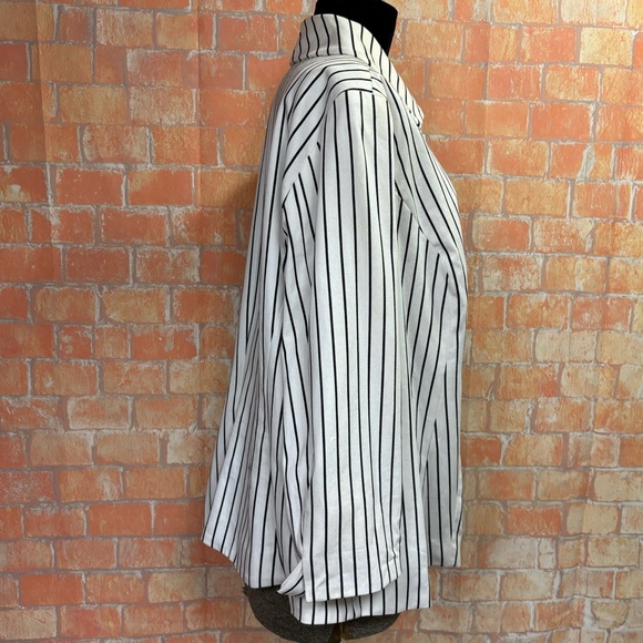 Chaps Plus Size Striped Blazer - Picture 6 of 11